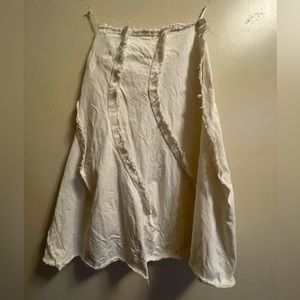 COMME des GARÇONS vintage Spring 1998 white denim skirt.
